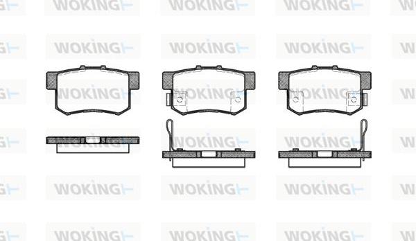 Woking P2253.12 - Комплект спирачно феродо, дискови спирачки vvparts.bg