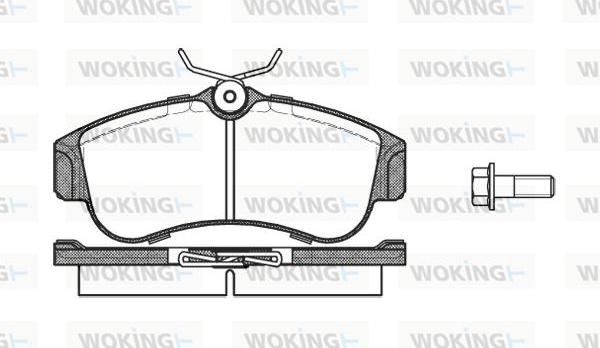 Woking P2203.00 - Комплект спирачно феродо, дискови спирачки vvparts.bg