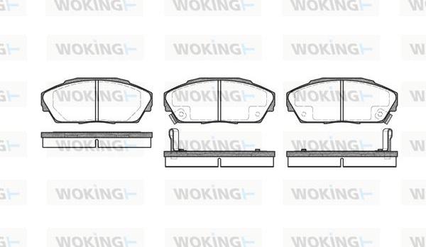 Woking P2233.02 - Комплект спирачно феродо, дискови спирачки vvparts.bg