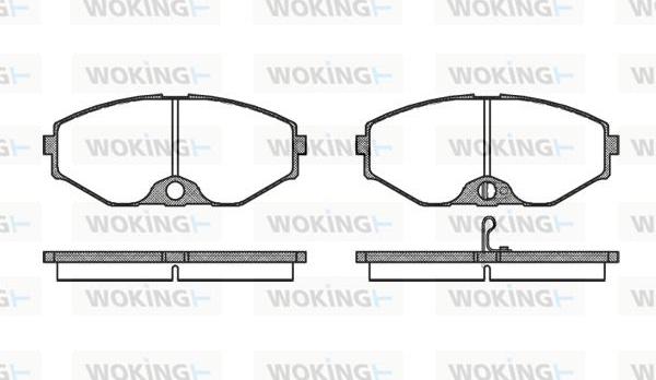 Woking P2753.02 - Комплект спирачно феродо, дискови спирачки vvparts.bg