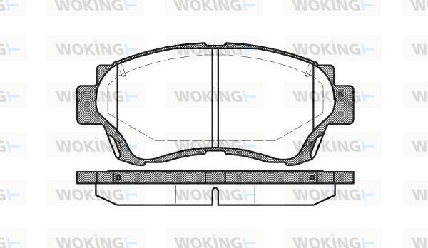 Woking P2703.00 - Комплект спирачно феродо, дискови спирачки vvparts.bg