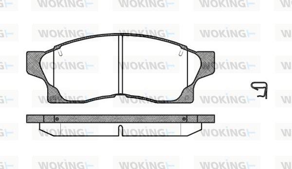 Woking P2773.00 - Комплект спирачно феродо, дискови спирачки vvparts.bg