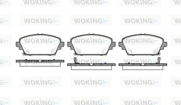 Woking P7943.02 - Комплект спирачно феродо, дискови спирачки vvparts.bg