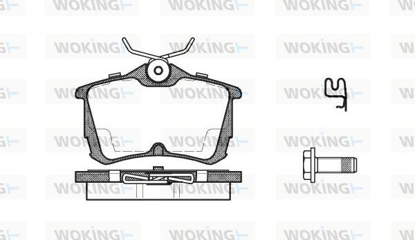 Woking P7953.02 - Комплект спирачно феродо, дискови спирачки vvparts.bg