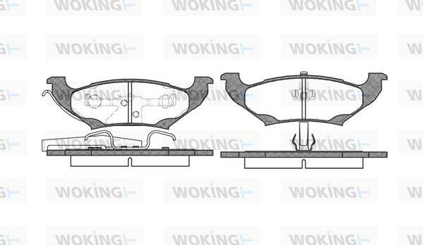 Woking P7903.10 - Комплект спирачно феродо, дискови спирачки vvparts.bg