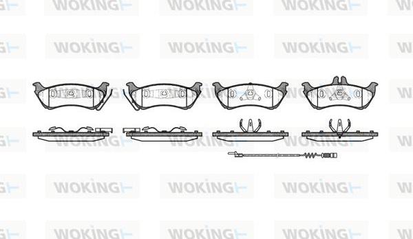 Woking P7983.11 - Комплект спирачно феродо, дискови спирачки vvparts.bg