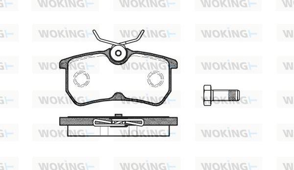 Woking P7933.00 - Комплект спирачно феродо, дискови спирачки vvparts.bg