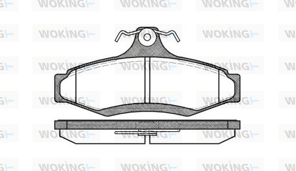 Woking P7463.10 - Комплект спирачно феродо, дискови спирачки vvparts.bg