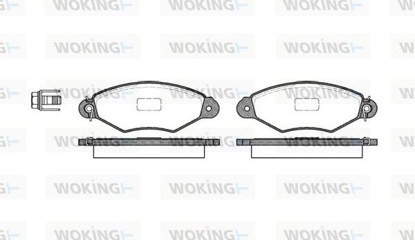 Woking P7433.00 - Комплект спирачно феродо, дискови спирачки vvparts.bg