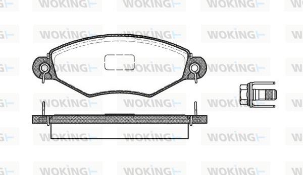 Woking P7433.10 - Комплект спирачно феродо, дискови спирачки vvparts.bg