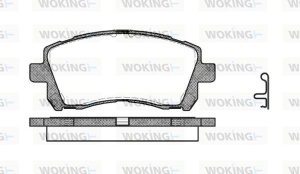 Woking P7553.02 - Комплект спирачно феродо, дискови спирачки vvparts.bg