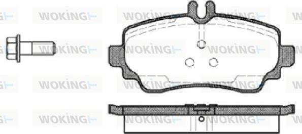 Woking P7503.00 - Комплект спирачно феродо, дискови спирачки vvparts.bg