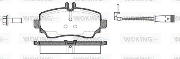 Woking P7503.22 - Комплект спирачно феродо, дискови спирачки vvparts.bg