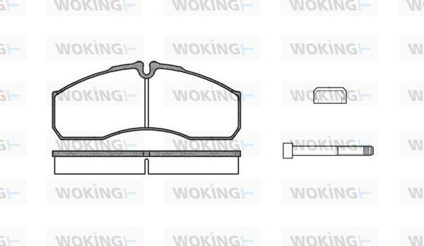 Woking P7513.86 - Комплект спирачно феродо, дискови спирачки vvparts.bg