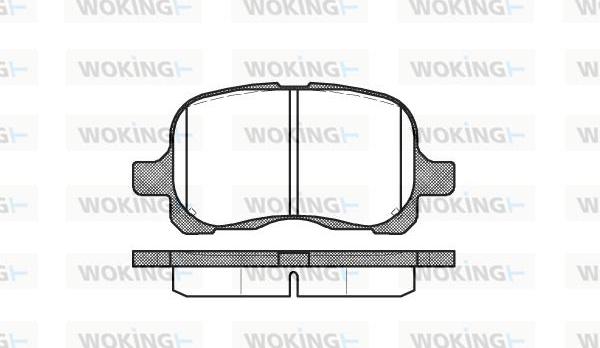 Woking P7523.00 - Комплект спирачно феродо, дискови спирачки vvparts.bg