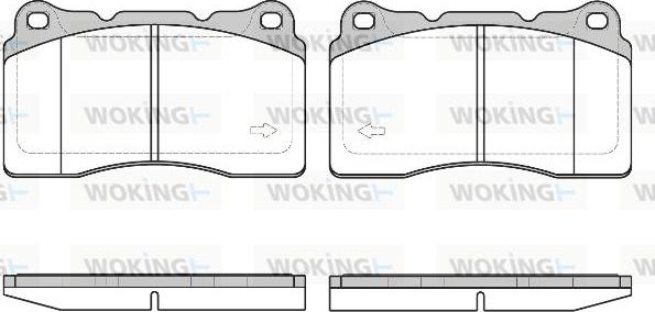 Woking P7663.40 - Комплект спирачно феродо, дискови спирачки vvparts.bg