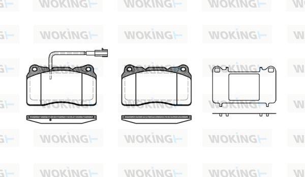 Woking P7663.51 - Комплект спирачно феродо, дискови спирачки vvparts.bg