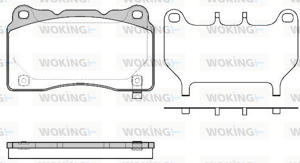 Woking P7663.64 - Комплект спирачно феродо, дискови спирачки vvparts.bg