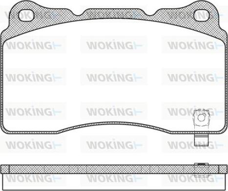 Woking P7663.04 - Комплект спирачно феродо, дискови спирачки vvparts.bg