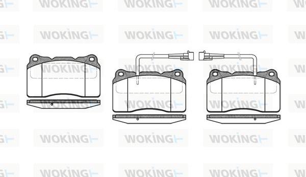 Woking P7663.02 - Комплект спирачно феродо, дискови спирачки vvparts.bg