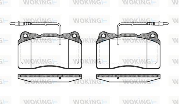 Woking P7663.14 - Комплект спирачно феродо, дискови спирачки vvparts.bg