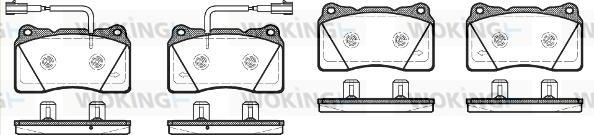 Woking P7663.12 - Комплект спирачно феродо, дискови спирачки vvparts.bg