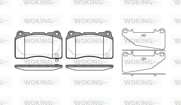 Woking P7663.32 - Комплект спирачно феродо, дискови спирачки vvparts.bg