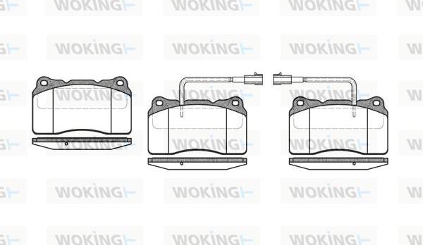 Woking P7663.22 - Комплект спирачно феродо, дискови спирачки vvparts.bg