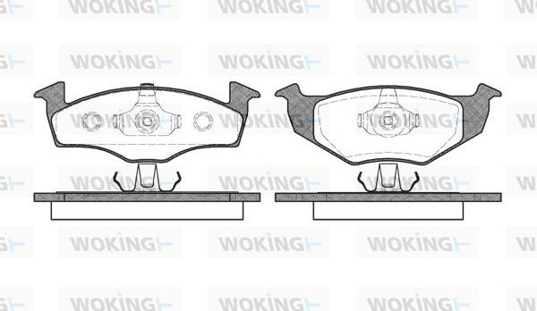 Woking P7093.10 - Комплект спирачно феродо, дискови спирачки vvparts.bg