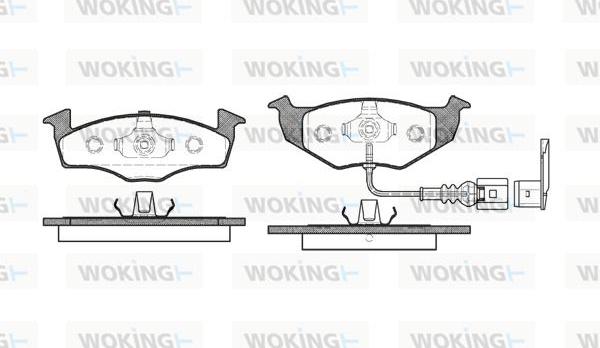 Woking P7093.11 - Комплект спирачно феродо, дискови спирачки vvparts.bg