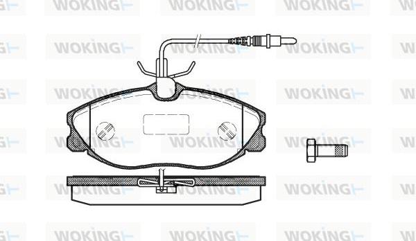 Woking P7043.04 - Комплект спирачно феродо, дискови спирачки vvparts.bg
