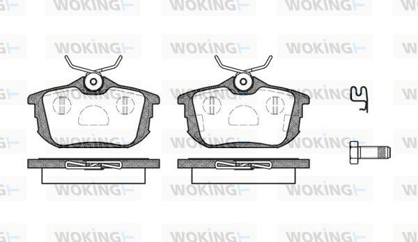Woking P7053.12 - Комплект спирачно феродо, дискови спирачки vvparts.bg