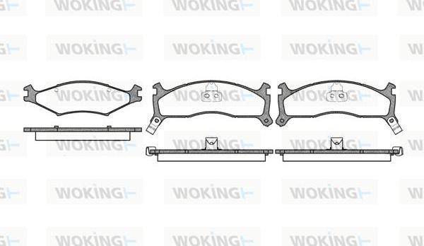 Woking P7003.02 - Комплект спирачно феродо, дискови спирачки vvparts.bg