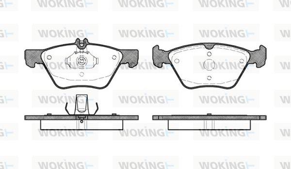 Woking P7013.00 - Комплект спирачно феродо, дискови спирачки vvparts.bg