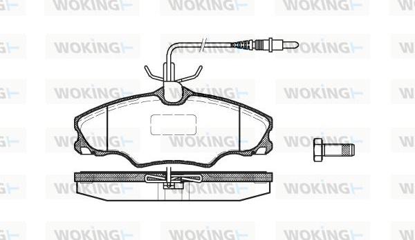 Woking P7033.04 - Комплект спирачно феродо, дискови спирачки vvparts.bg