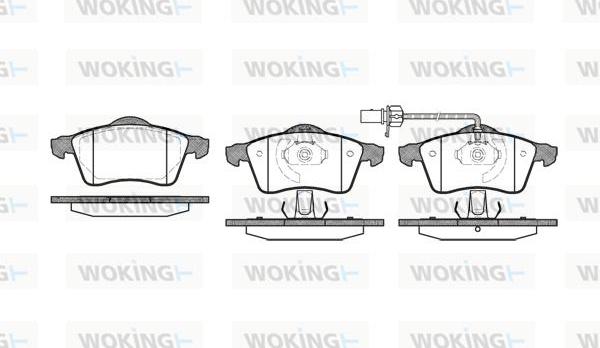 Woking P7183.01 - Комплект спирачно феродо, дискови спирачки vvparts.bg