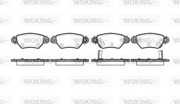 Woking P7853.02 - Комплект спирачно феродо, дискови спирачки vvparts.bg