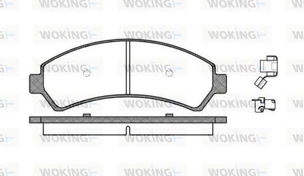 Woking P7883.00 - Комплект спирачно феродо, дискови спирачки vvparts.bg