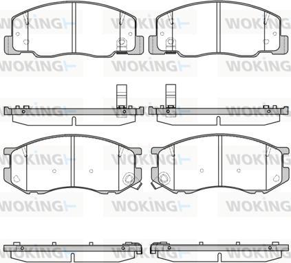 Woking P7363.04 - Комплект спирачно феродо, дискови спирачки vvparts.bg