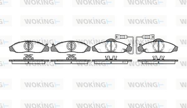 Woking P7243.02 - Комплект спирачно феродо, дискови спирачки vvparts.bg