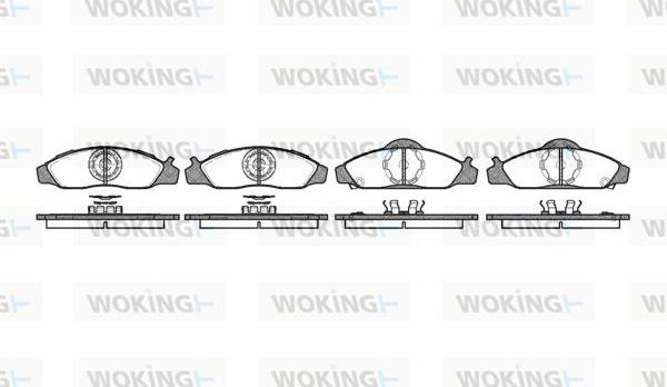 Woking P7243.12 - Комплект спирачно феродо, дискови спирачки vvparts.bg