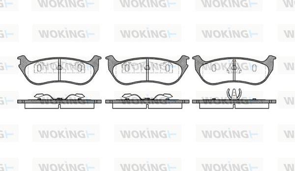 Woking P7283.75 - Комплект спирачно феродо, дискови спирачки vvparts.bg