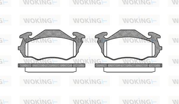 Woking P7233.00 - Комплект спирачно феродо, дискови спирачки vvparts.bg