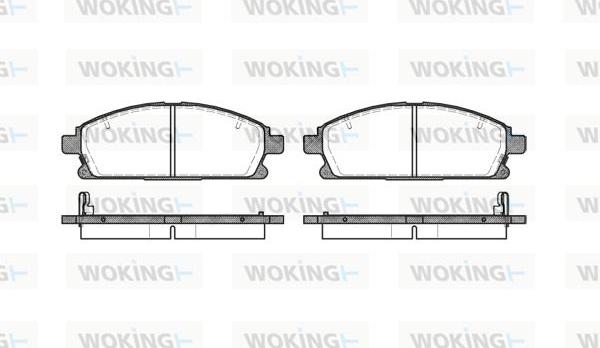 Woking P7743.12 - Комплект спирачно феродо, дискови спирачки vvparts.bg