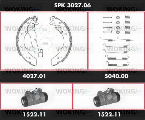 Woking SPK 3027.06 - Комплект спирачна челюст vvparts.bg