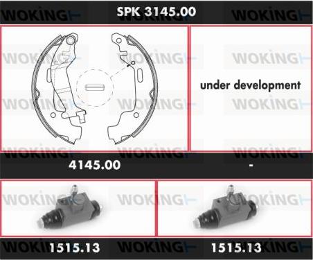 Woking SPK 3145.00 - Комплект спирачна челюст vvparts.bg