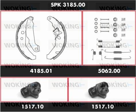 Woking SPK 3185.00 - Комплект спирачна челюст vvparts.bg