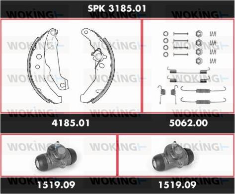 Woking SPK 3185.01 - Комплект спирачна челюст vvparts.bg