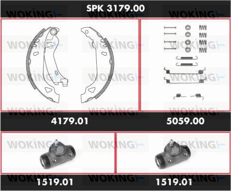 Woking SPK 3179.00 - Комплект спирачна челюст vvparts.bg
