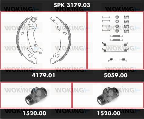 Woking SPK 3179.03 - Комплект спирачна челюст vvparts.bg